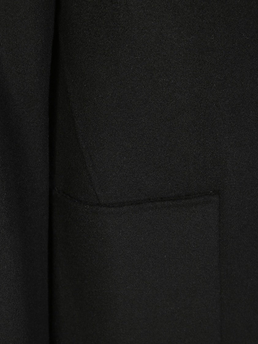 Amaranto Classic Black Jacket With Notched Collar