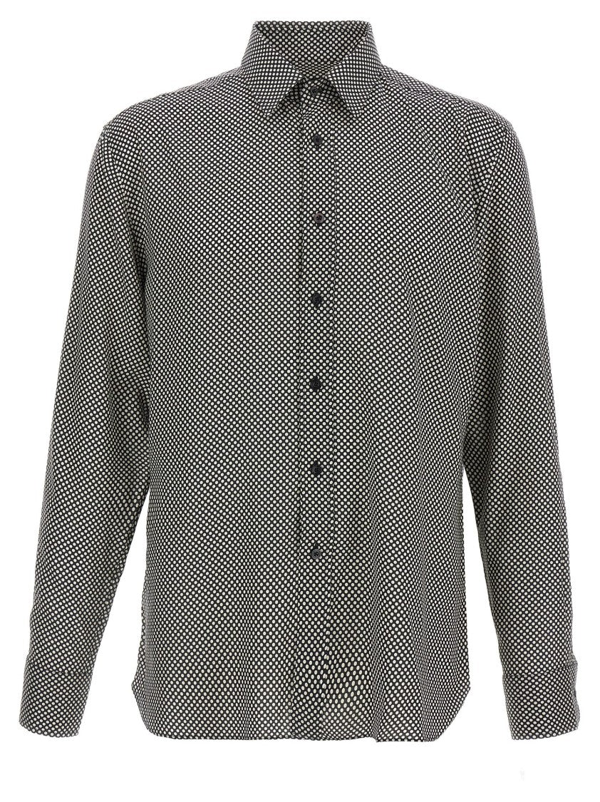 Tom Ford Black Polka Dot Lyocell Shirt