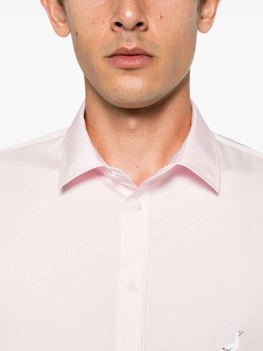 Moschino Embroidered Silk-Nylon Shirt - Light Pink