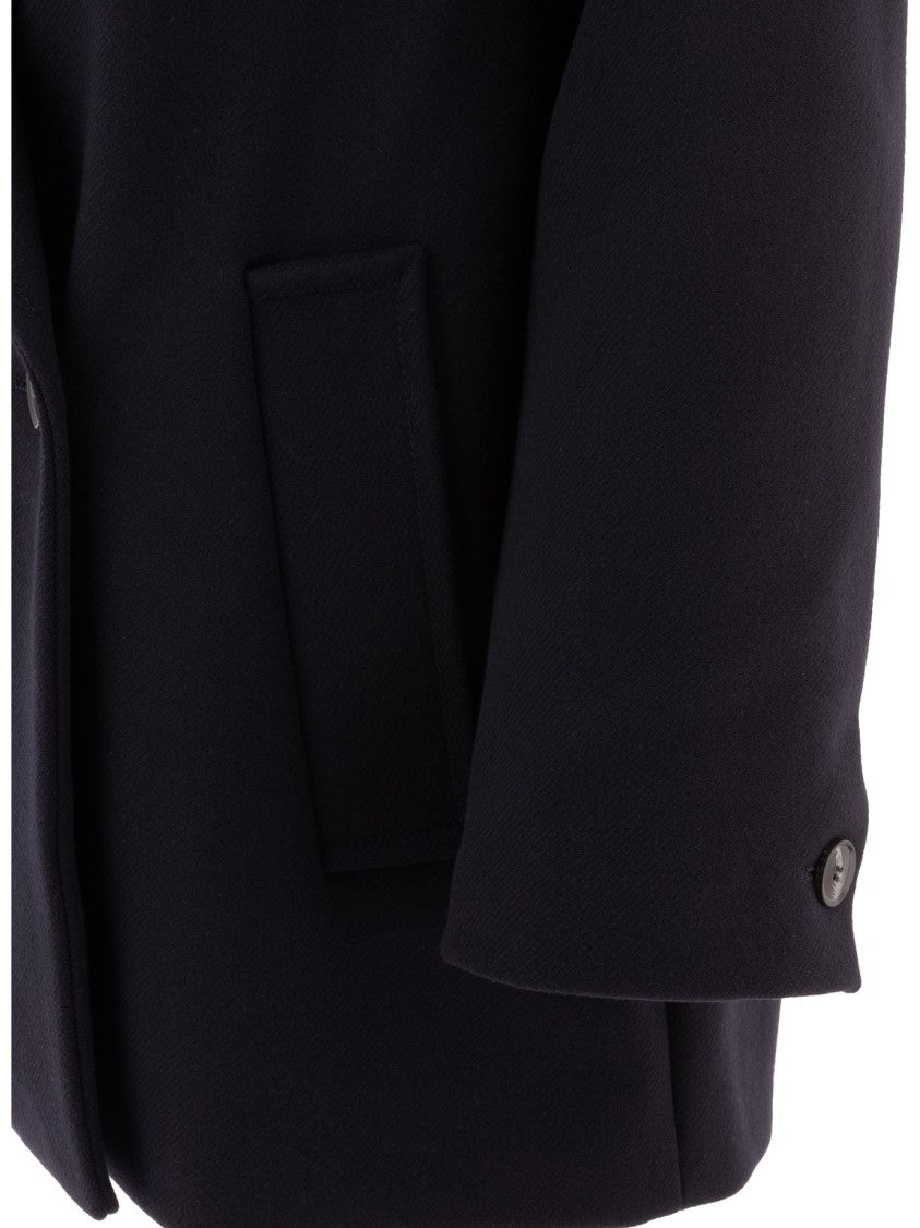 Ivy & Oak Blue Double-Breasted Jacket With Tailored Fit