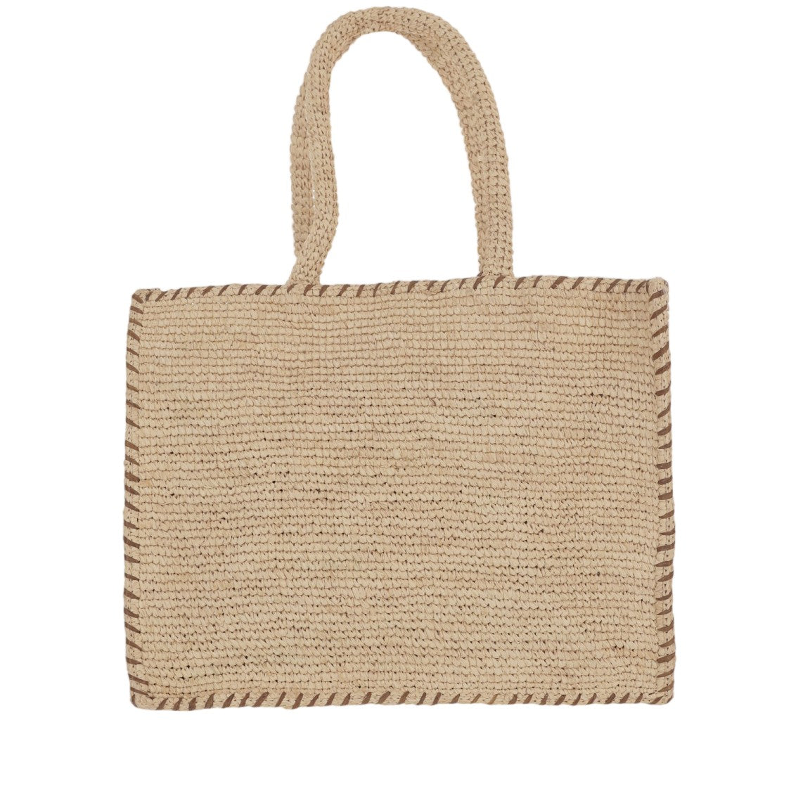 Mc2 Saint Barth Raffia Tote Bag With Decorative Tassel