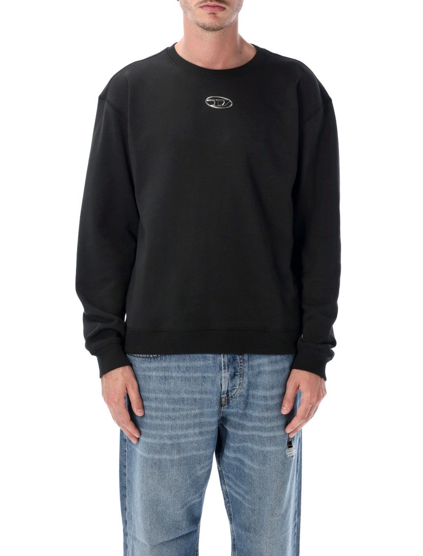 Diesel Black Norm Crewneck Logo Sweatshirt