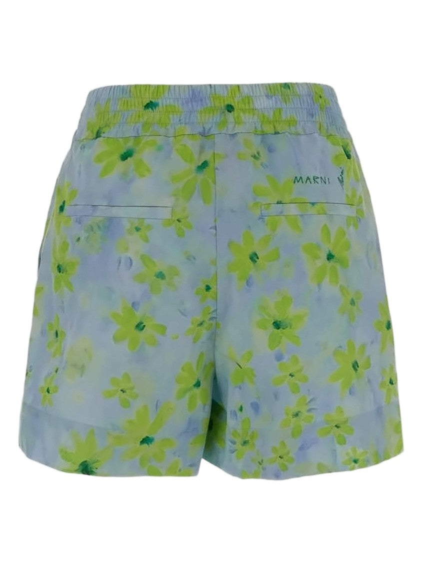Marni Floral Pattern Relaxed Fit Shorts