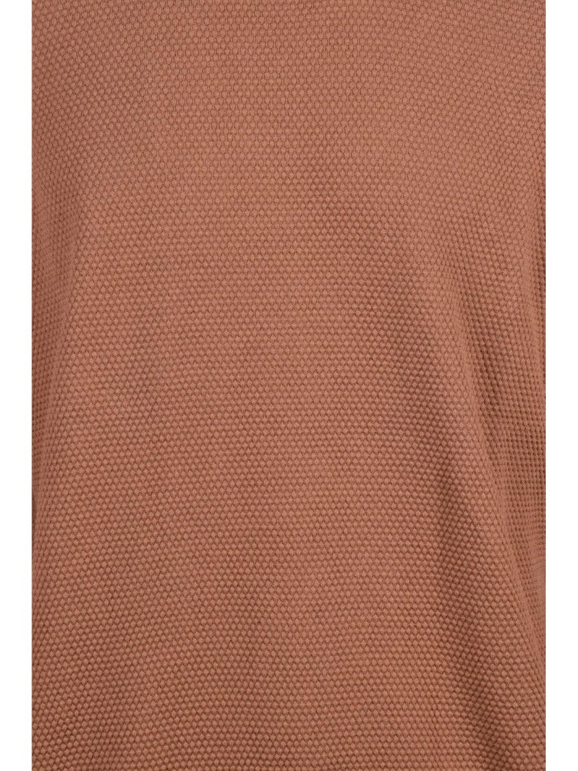 Masq Brown Textured Cotton Sweater