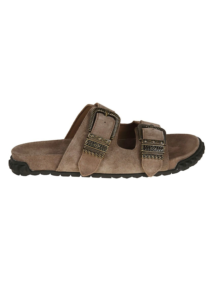 Ash Twister Suede Buckle Sandals