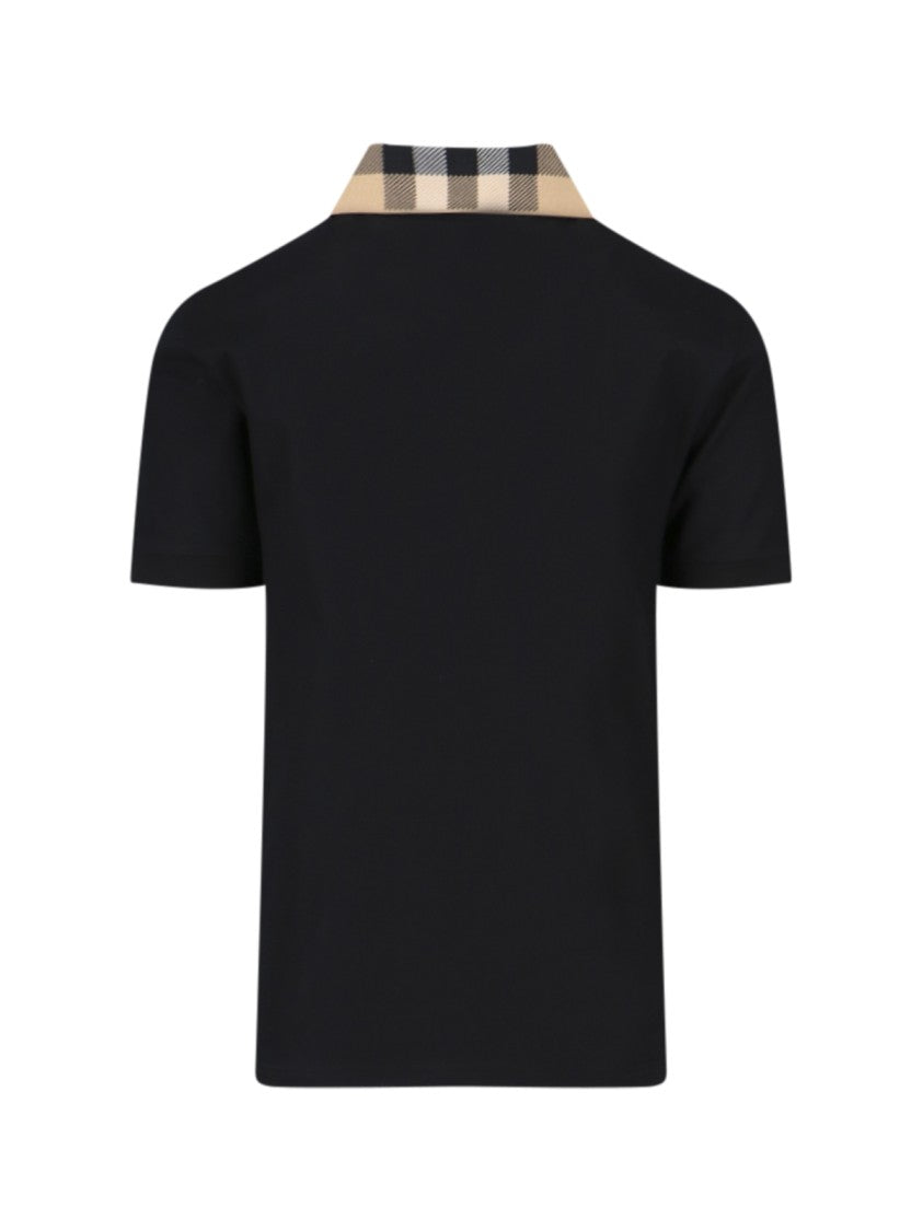 Burberry 'Check' Polo – Black