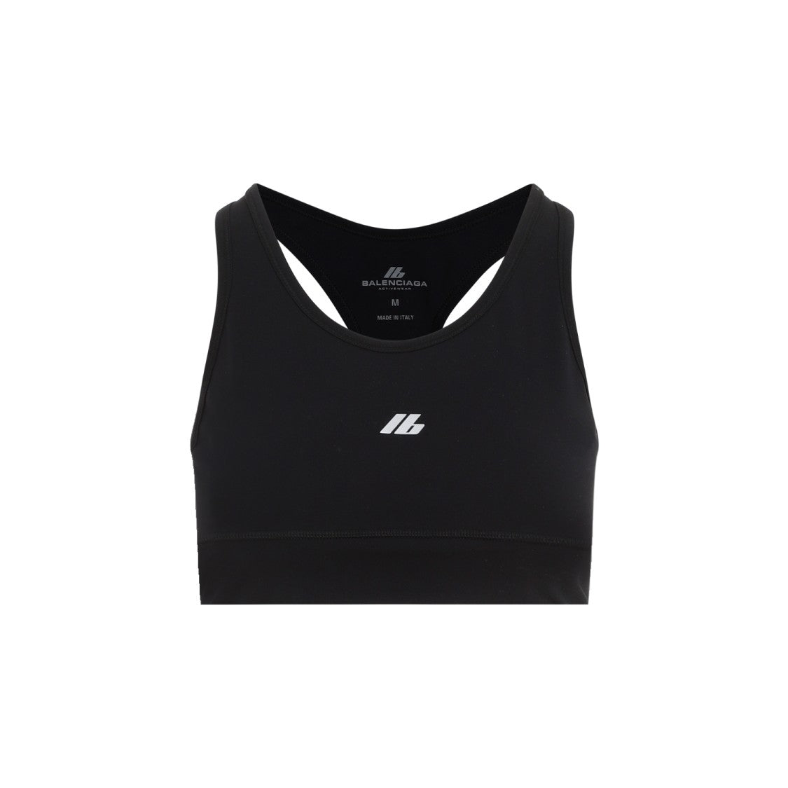 Balenciaga Black Reflective Sports Bra