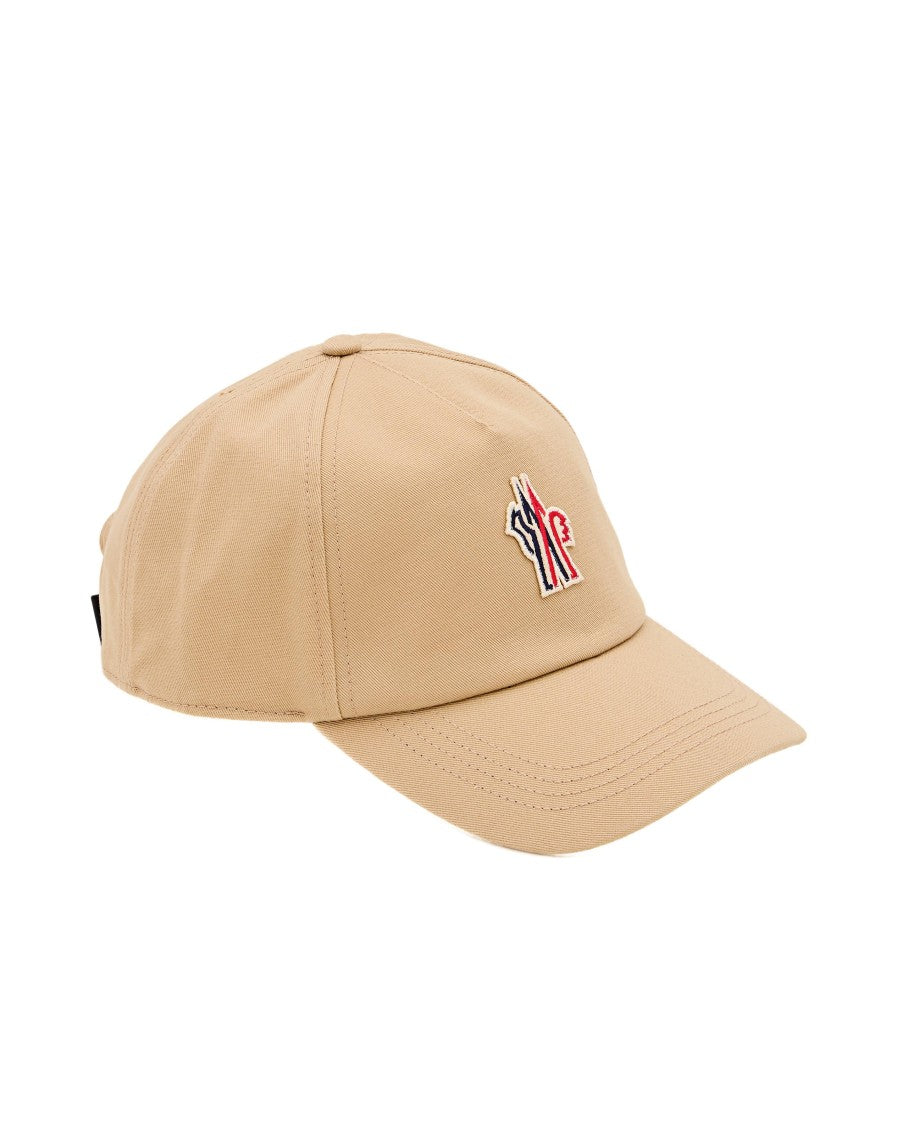 Moncler Grenoble Beige Baseball Hat With Round Visor