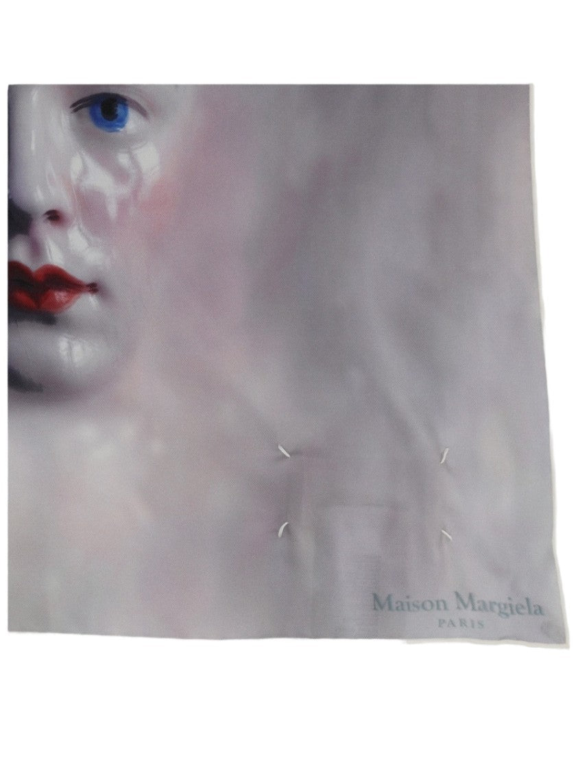 Maison Margiela Multicolor Glossy Face Rectangular Scarf