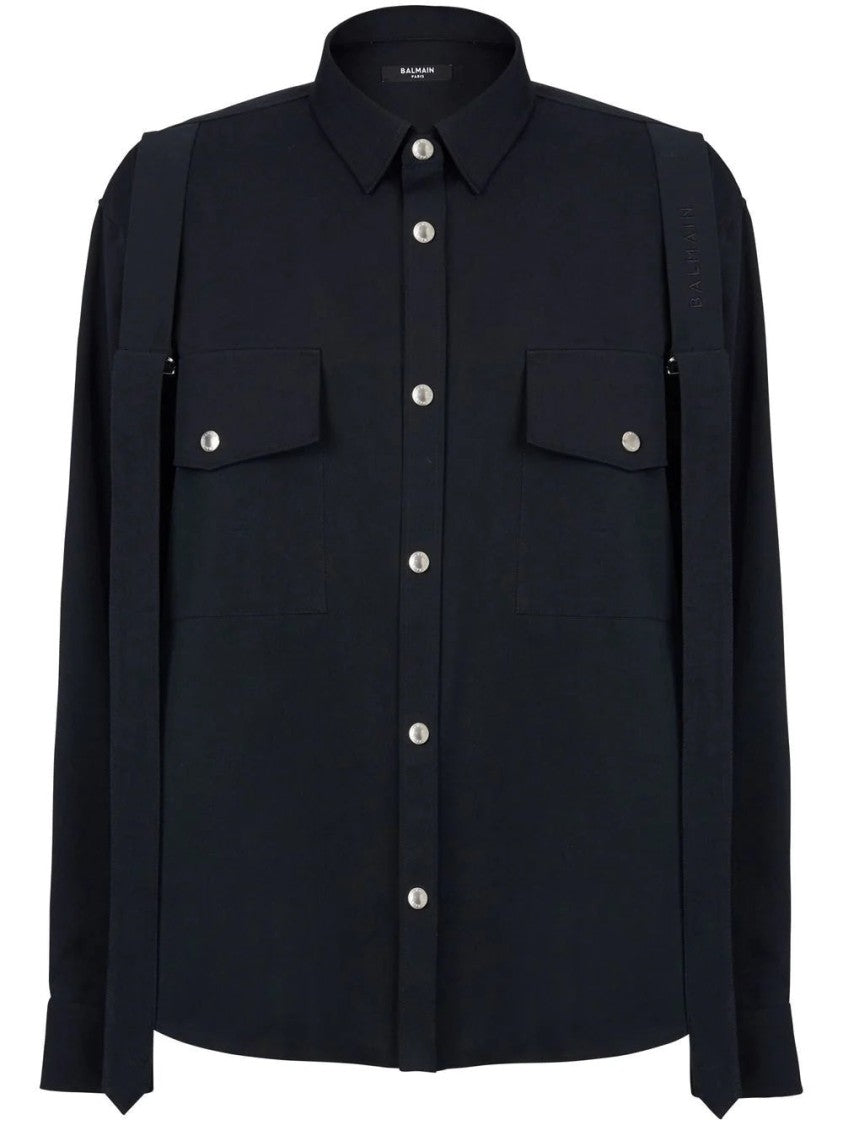 Balmain Multi-Strap Cotton Shirt