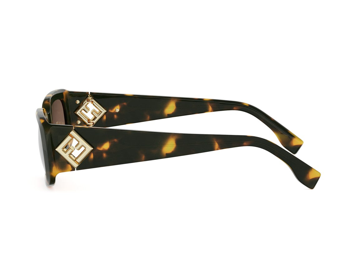 Fendi Fe40222i Oversized Square Tortoiseshell Sunglasses