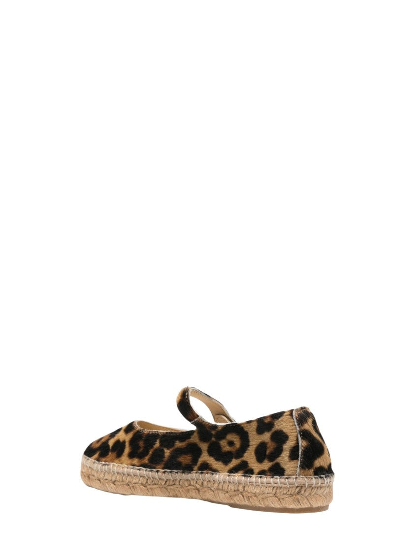 Manebi Leopard Print Slip-On Espadrilles