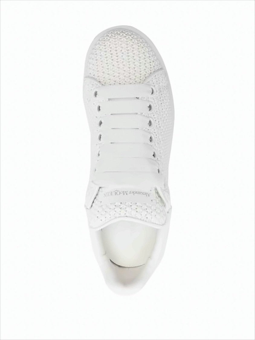 Alexander Mcqueen Knitted Mesh Low-Top Sneakers With Cushioned Sole
