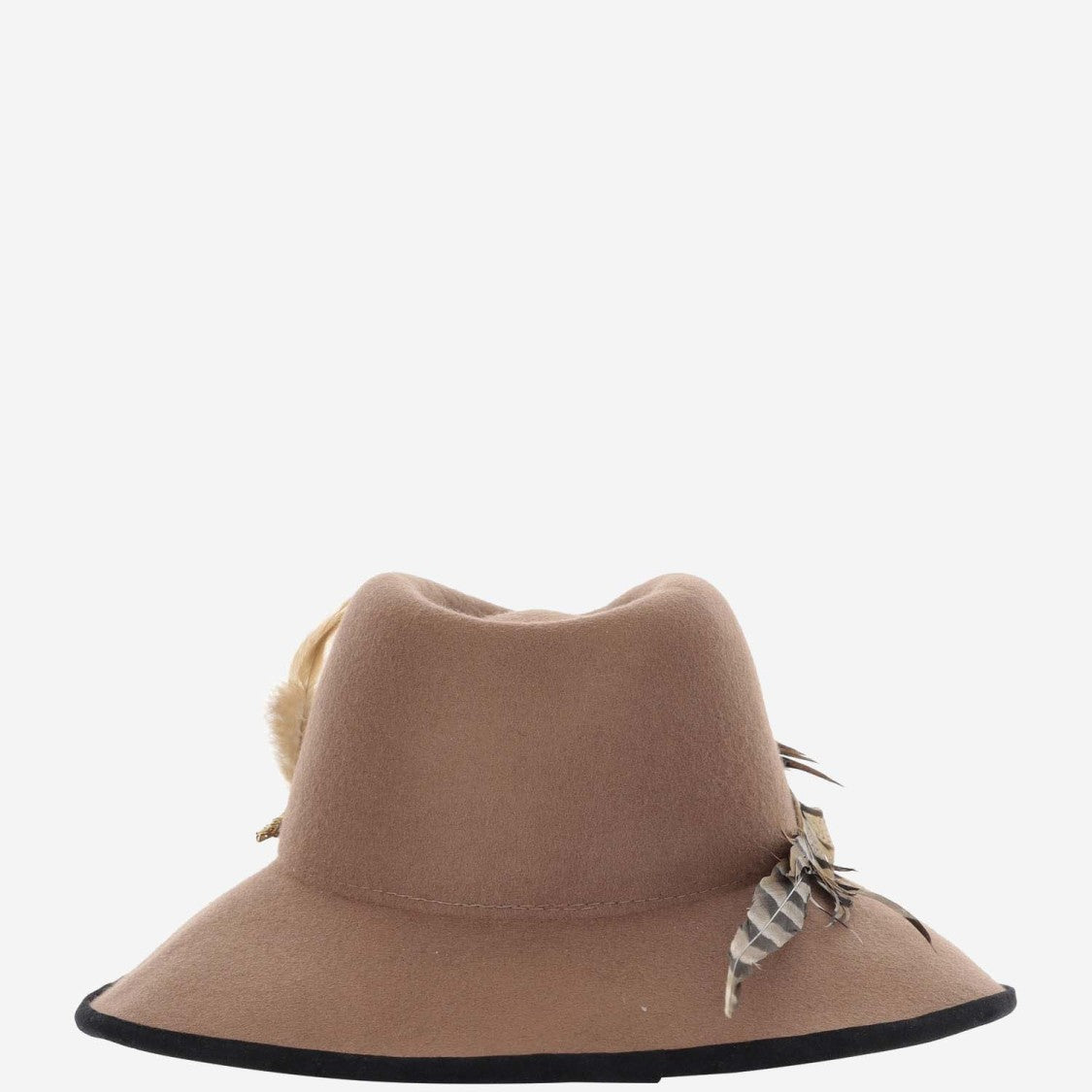 Alexia Alvarez De Toledo Wool Hat With Feather Brooch