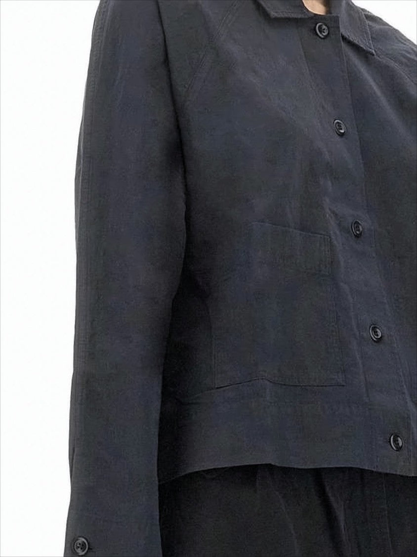 Margaret Howell Cropped Button-Up Shirt With Classic Collar