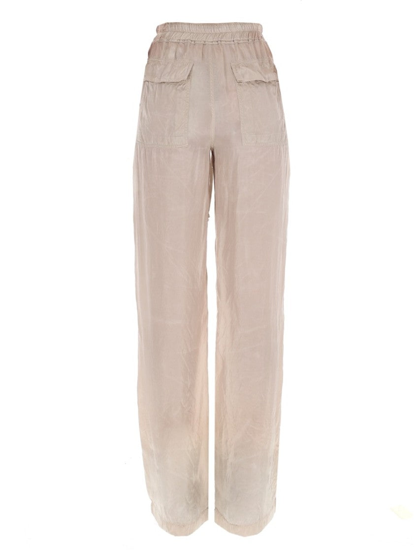 Rick Owens Dietrich Wide-Leg Cupro Drawstring Pants