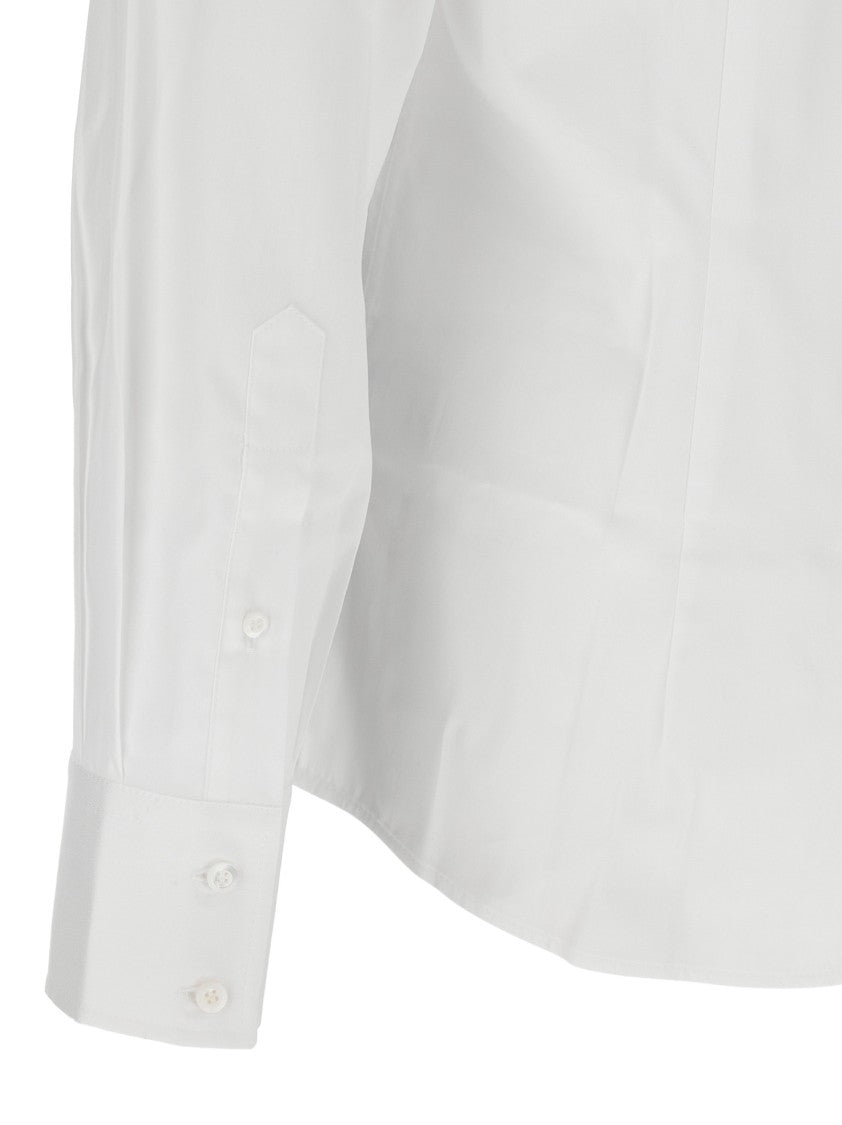 Brunello Cucinelli Tailored White Cotton Button-Down Shirt With Structured Collar