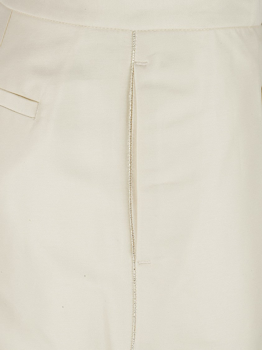 Fabiana Filippi Tailored Yellow Trousers With Straight-Leg Silhouette