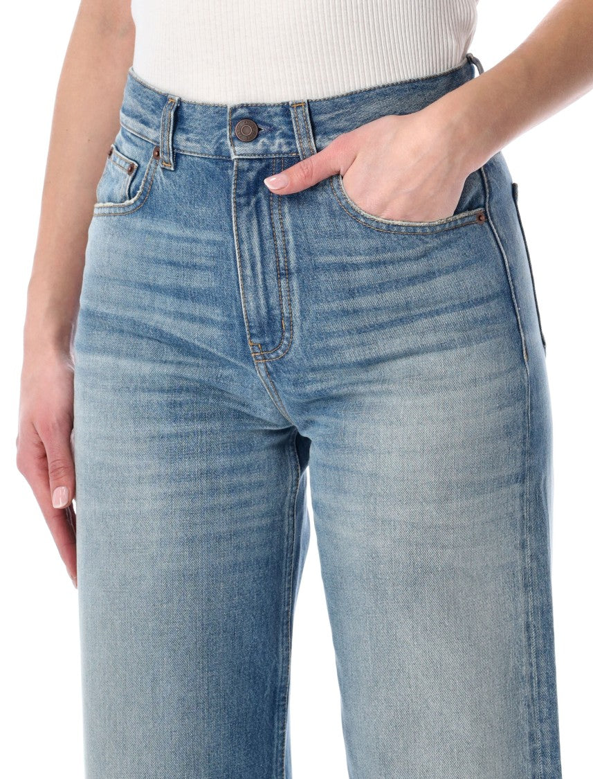 Chloé High-Rise Cropped Wide-Leg Jeans