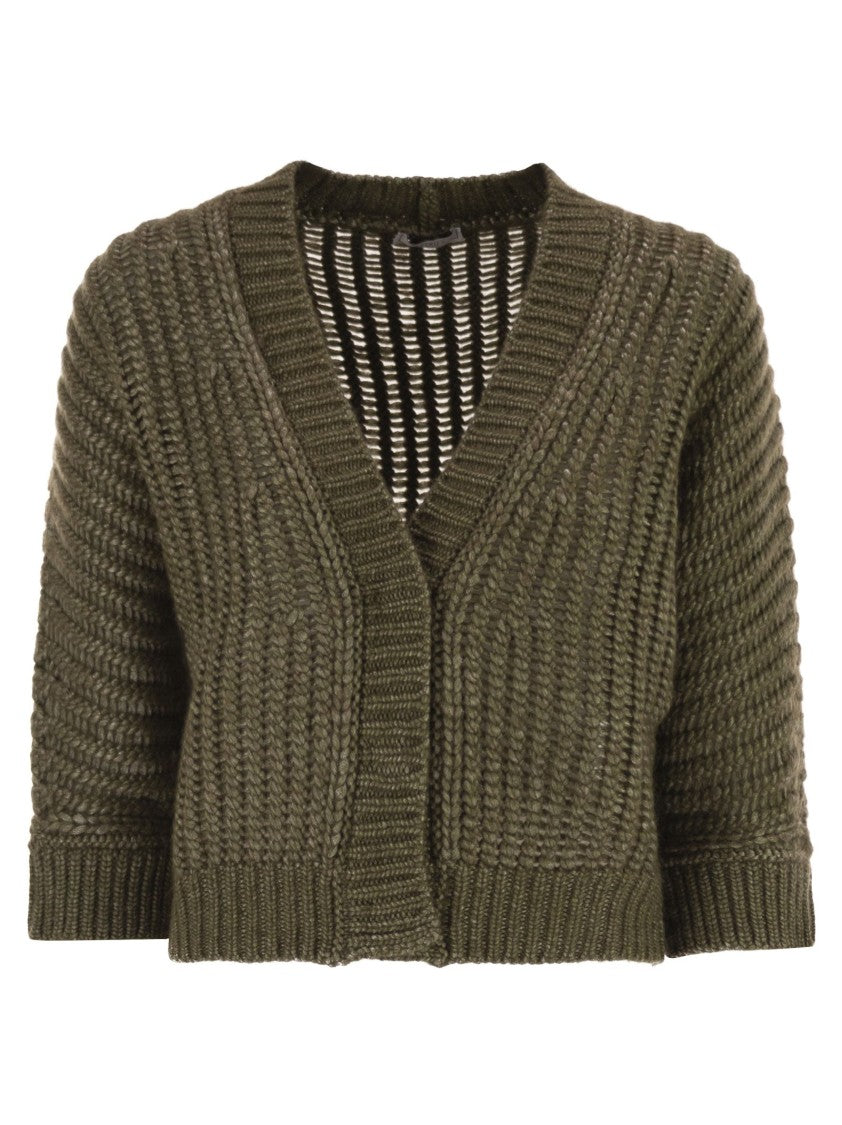 Peserico Wool And Alpaca Mesh Cardigan