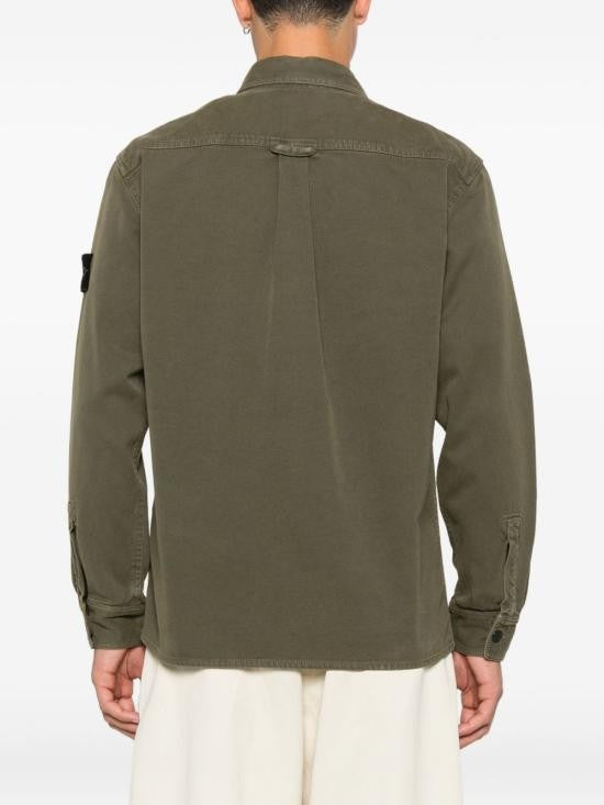 Stone Island Long-Sleeve Casual Shirt With Structured Collar