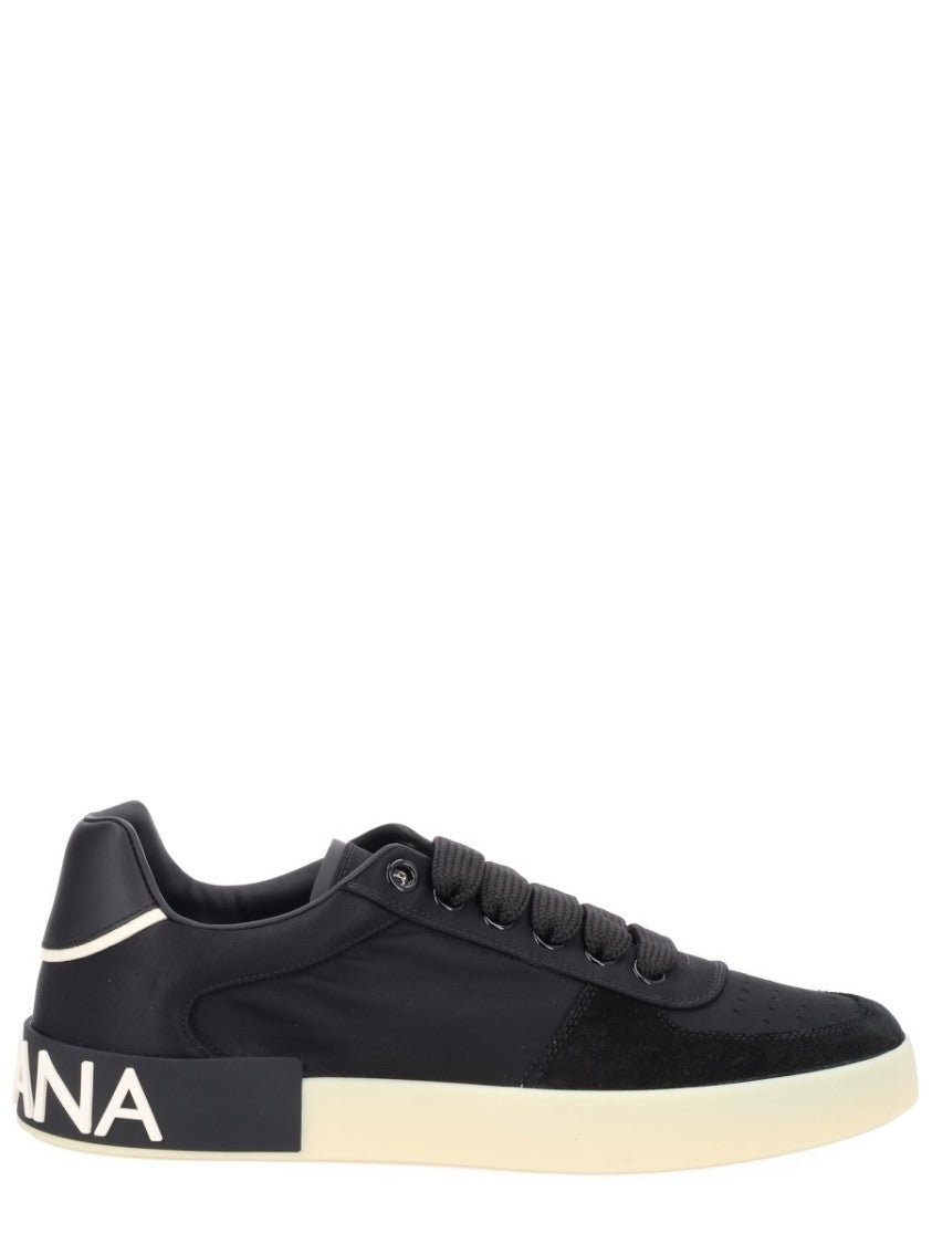 Dolce & Gabbana Polyamide Perforated Toe Low Sneakers
