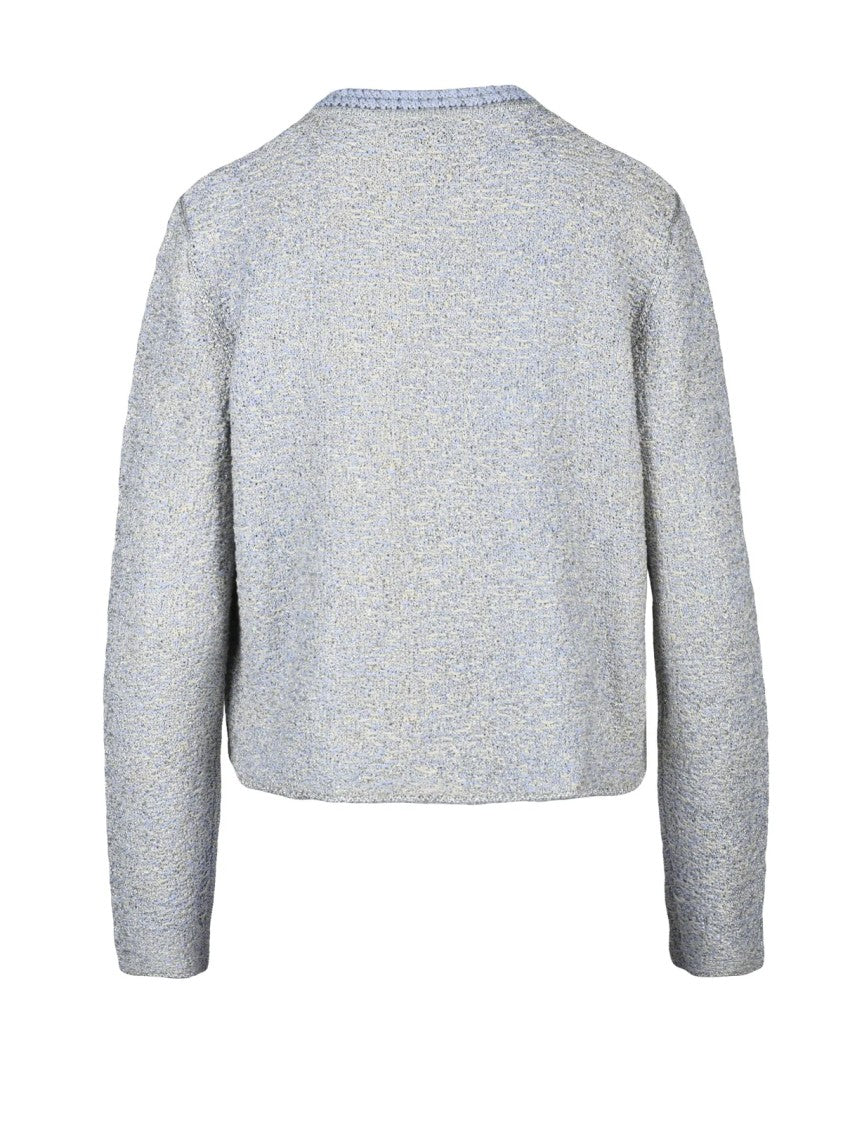 Fabiana Filippi Textured Tricot Cardigan With Subtle Shimmer