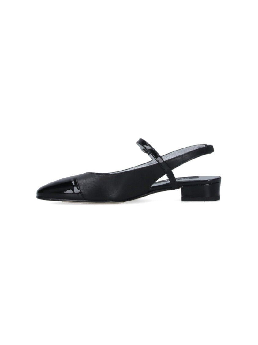 Carel "Oceano" Slingback Mules – Black