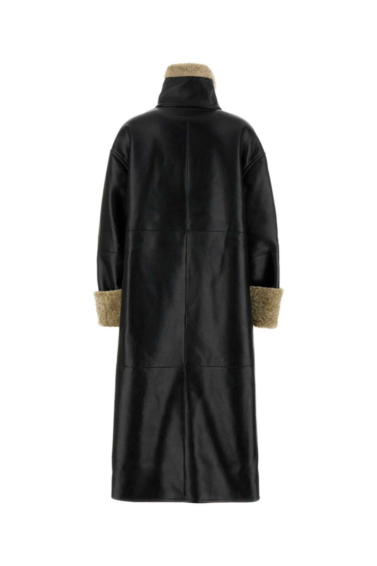 Nanushka Black Synthetic Leather Liesel Coat