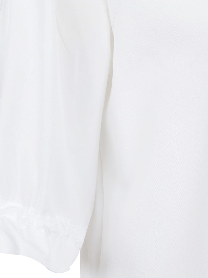 Max Mara Cotton-Blend Jersey Top With Poplin Raglan Sleeves