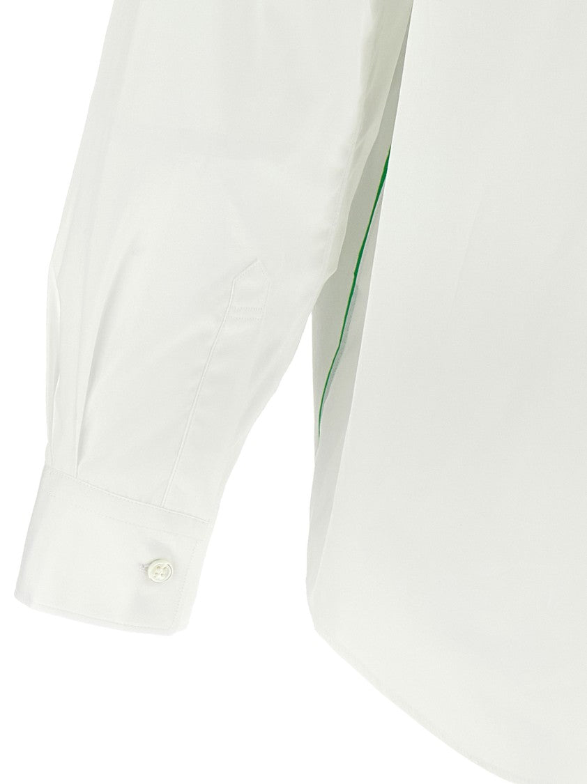 Comme Des Garçons Patterned Cotton Poplin Shirt With Contrast Details