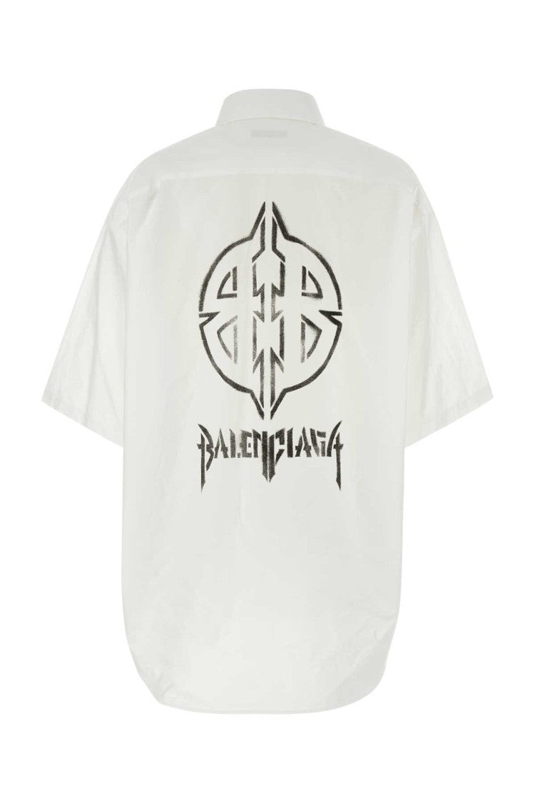 Balenciaga White Poplin Oversize Shirt