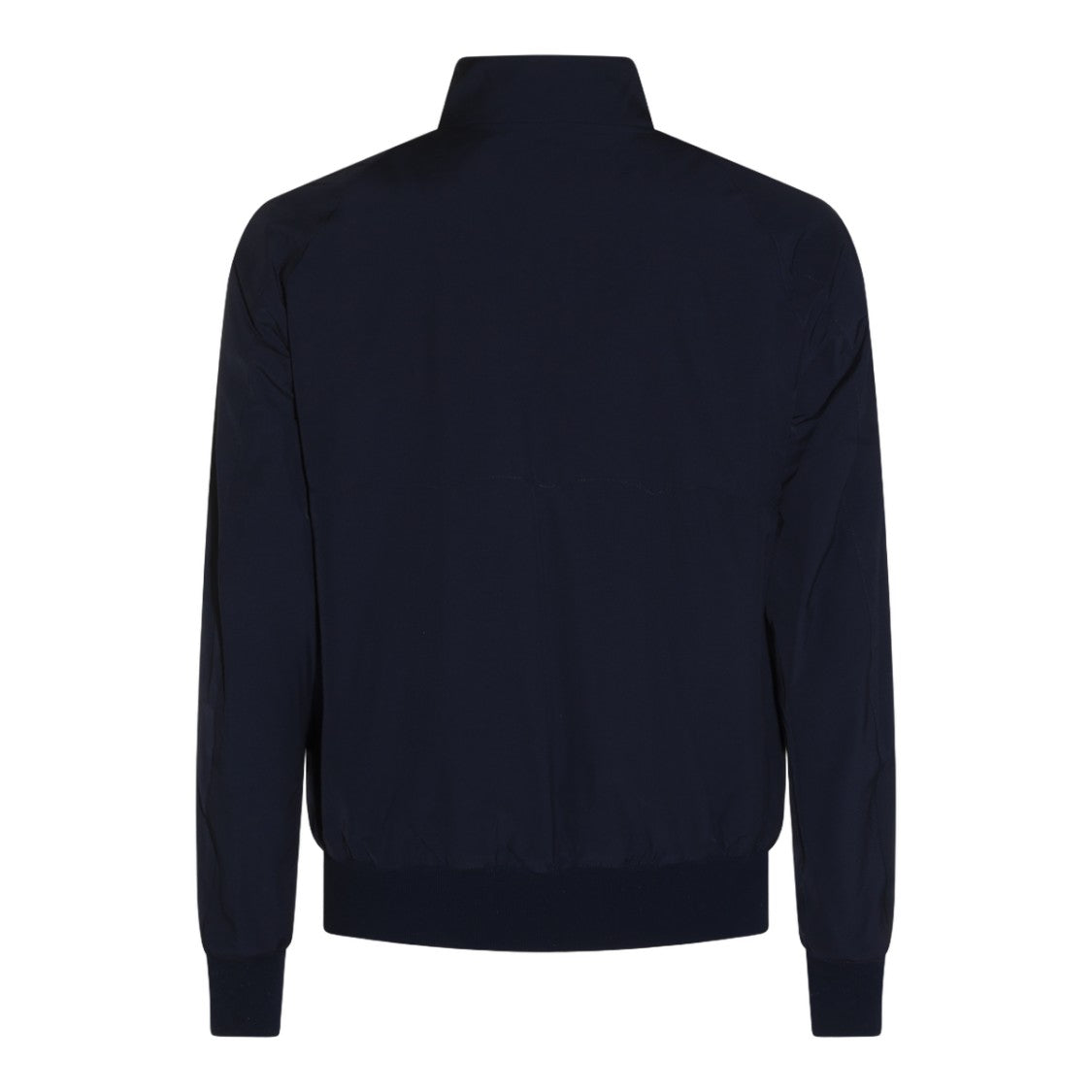 Baracuta High Collar Casual Jacket With Ribbed Details