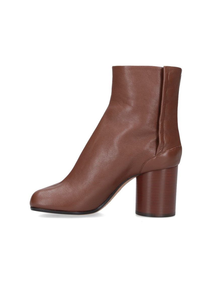Maison Margiela Split-Toe Brown Leather Ankle Boots