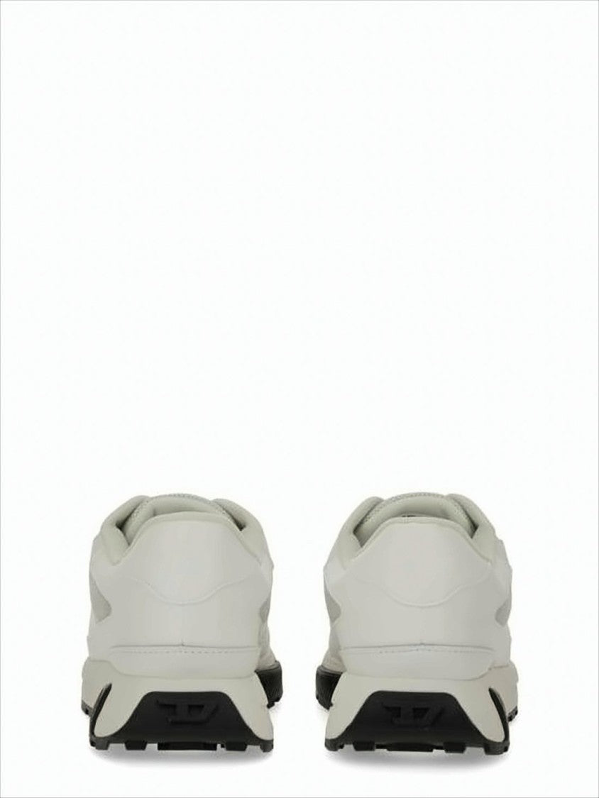 Diesel Sleek Off-White Sneakers With Calf Leather Accents