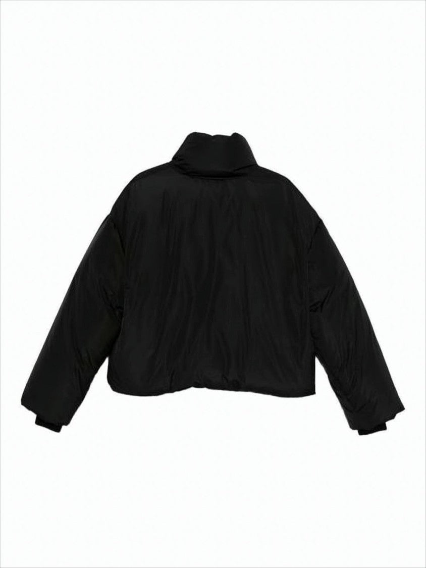 Ami Paris Cropped Padded Jacket With High Collar
