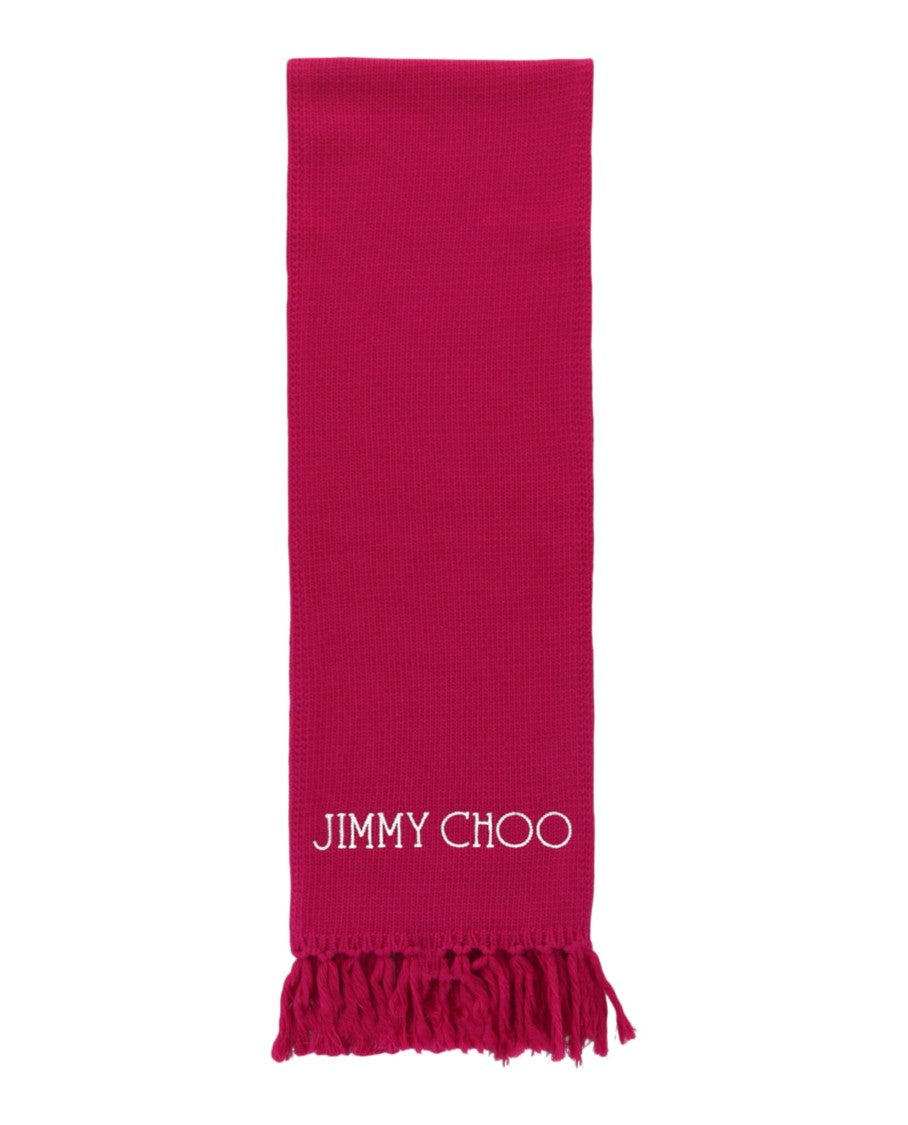 Jimmy Choo Wool Logo Scarf