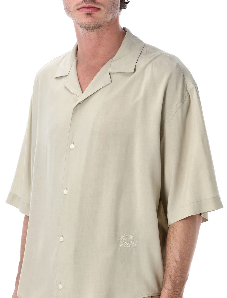 Ami Paris Boxy Short Sleeve Viscose Shirt
