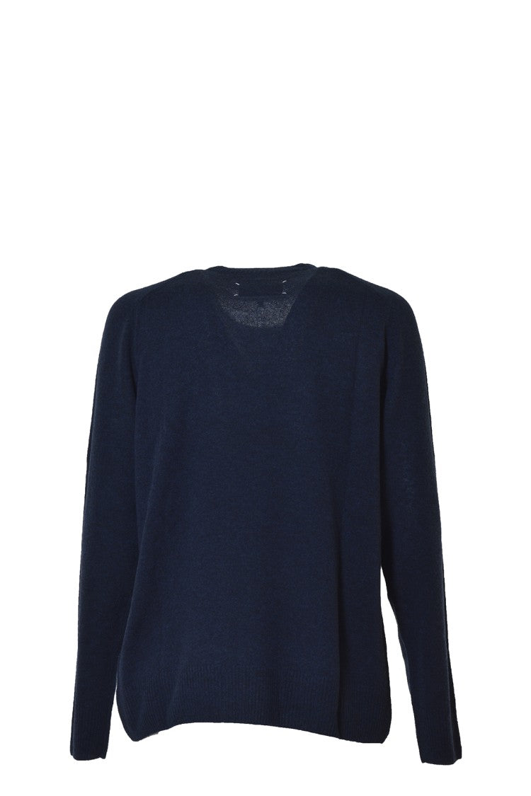 Maison Margiela Blue Wool Crewneck Sweater