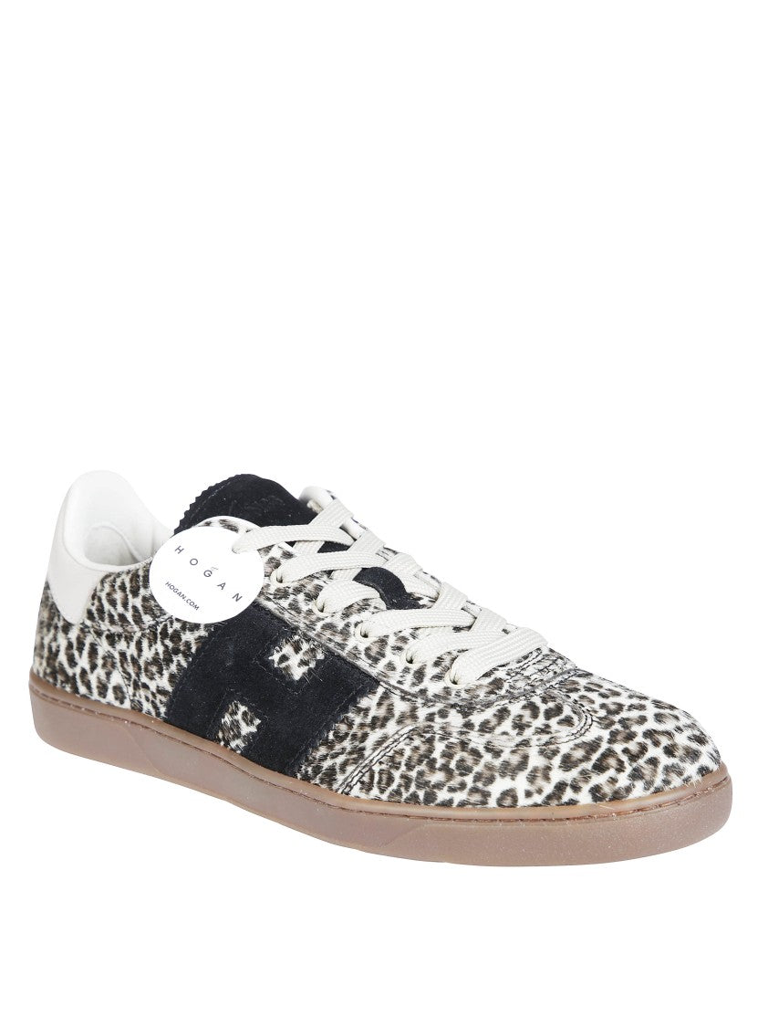 Hogan Cool Allacciato H Leopard Print Low-Profile Sneakers