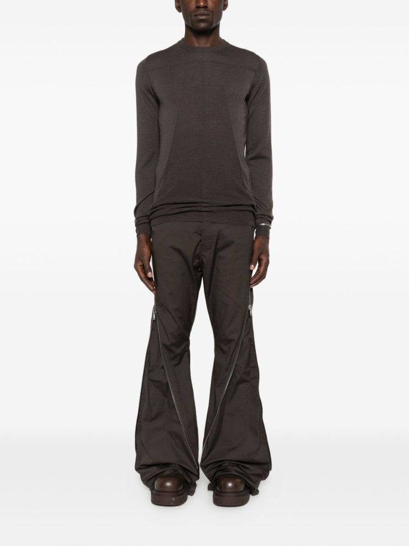Rick Owens Long-Sleeve Knit Top With Vertical Seam