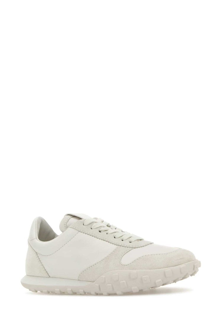 Jil Sander White Leather And Suede Moon Sneakers