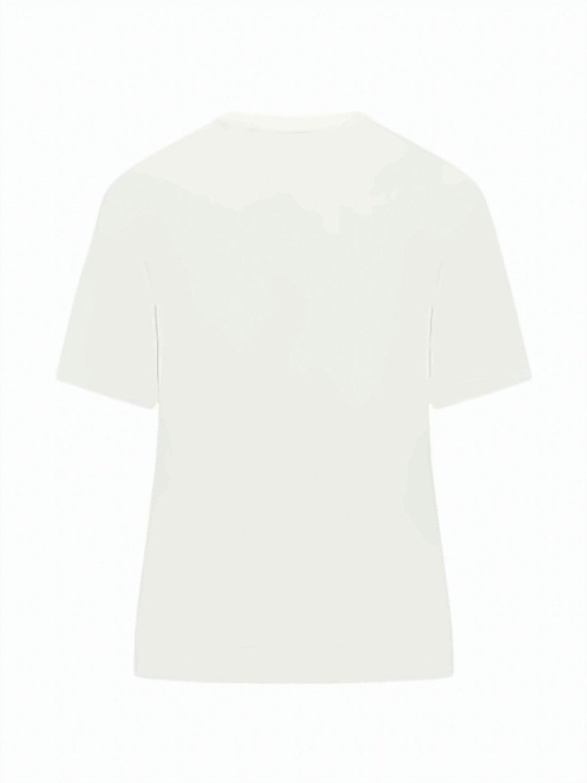 Ami Paris White Minimalistic Crew Neck Boxy T-Shirt