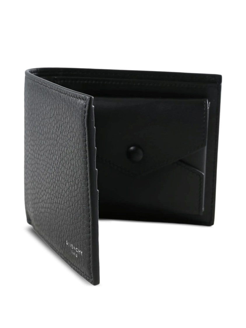 Givenchy Textured Calf Leather Billfold Coin Wallet