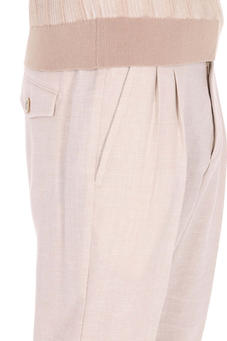 Eleventy Cross-Ply Zegna Fabric Beige Suit