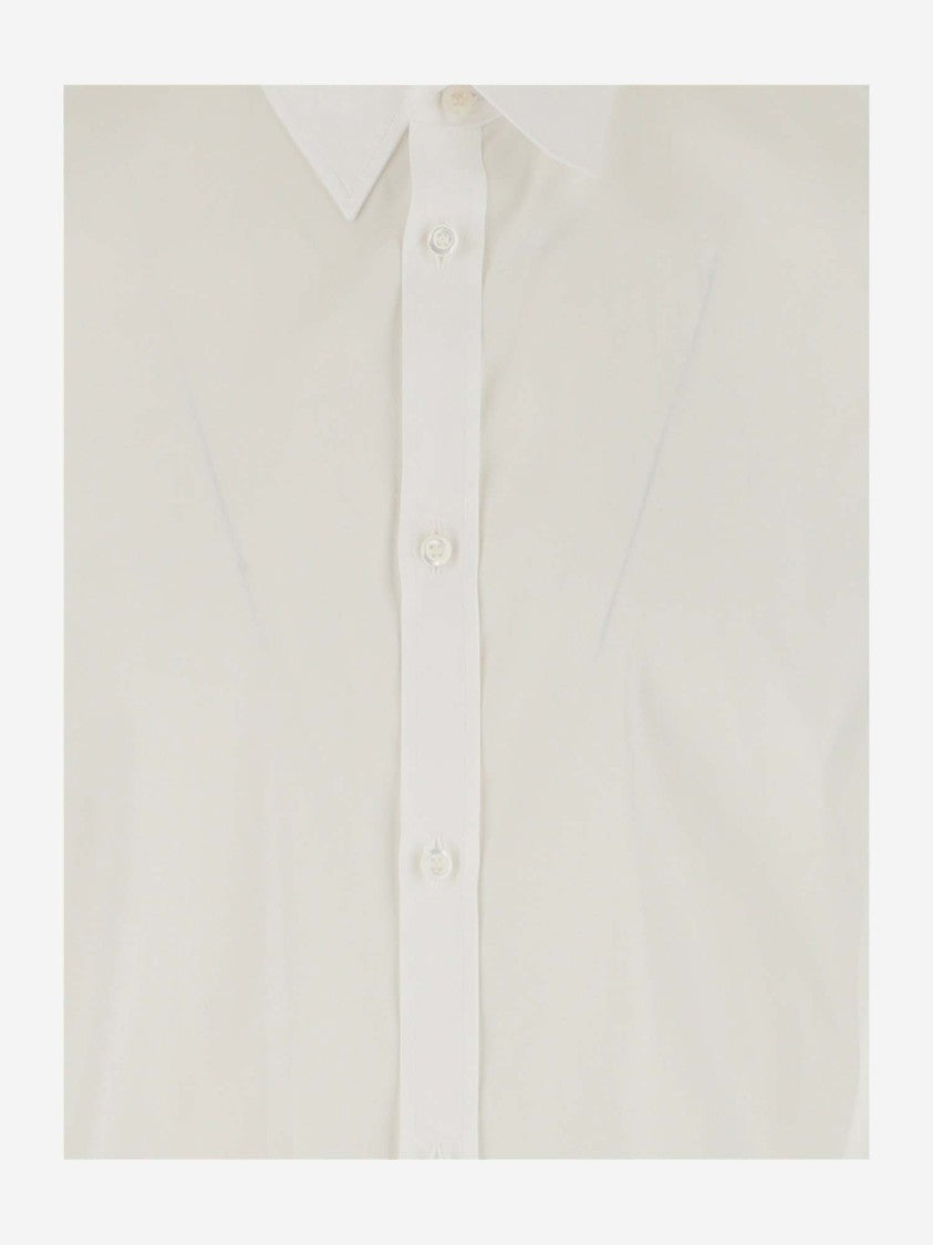 Dsquared2 Stretch Cotton Shirt With Logo
