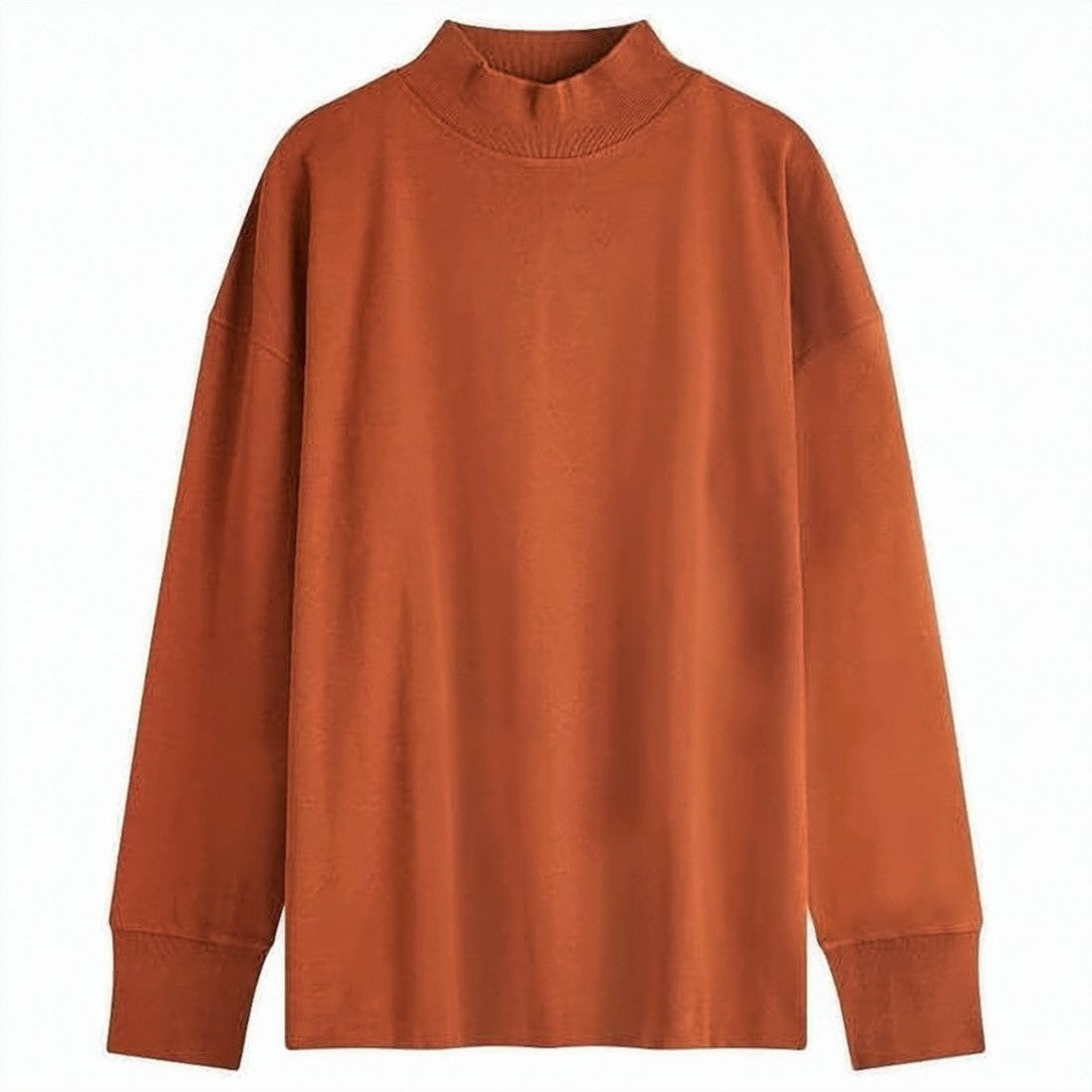 Margaret Howell Relaxed Fit High Neck Organic Cotton Sweater