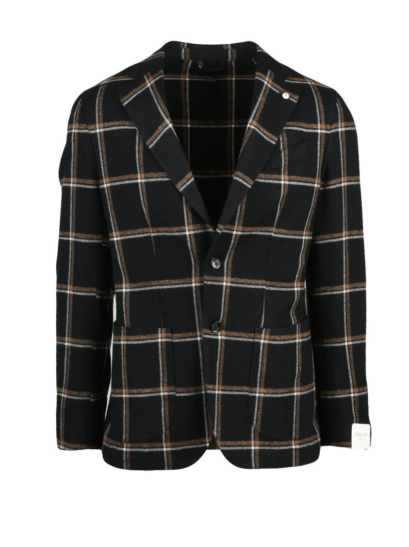 L.B.M. 1911 Wool Blend Jacket With Rounded Silhouette And Button Closure
