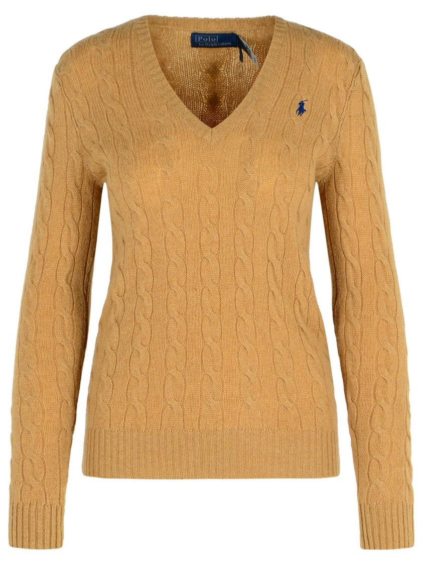 Polo Ralph Lauren 'Kimberly' Light Brown Cashmere Blend Sweater