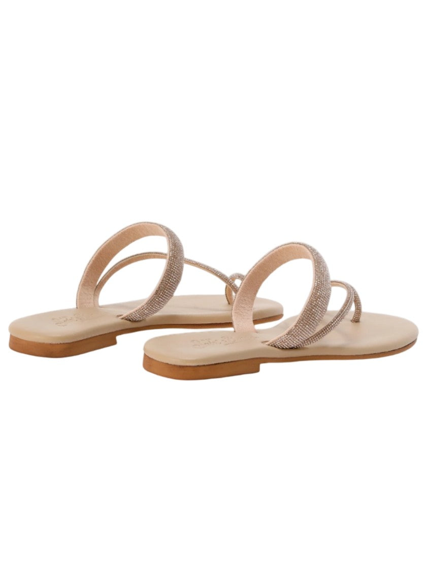 Mc2 Saint Barth Cora Ring Sandals With Sparkling Rhinestones